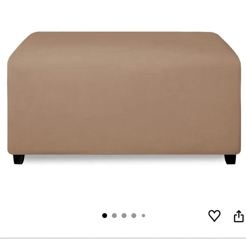 PureFit Super Stretch Soft Form Fit Ottoman Cover NWT Camel Large